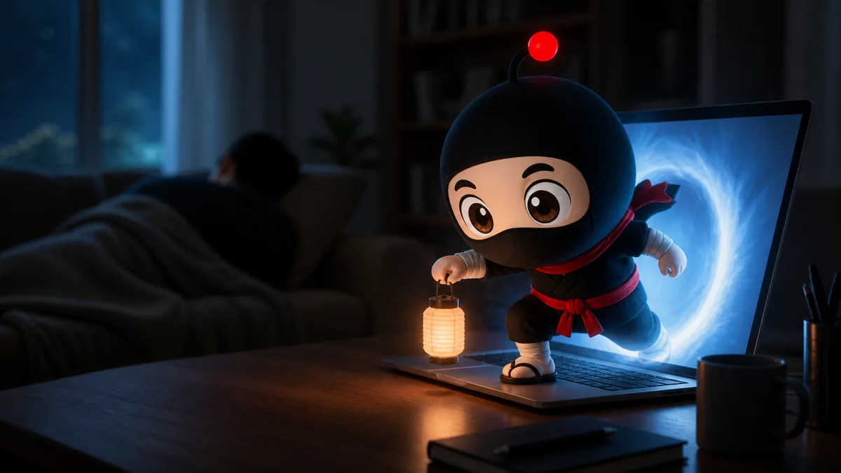 夜もPCを見張るAI秘書